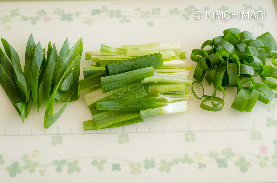 Green Onion slices for Korean Soups